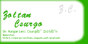zoltan csurgo business card