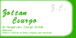 zoltan csurgo business card